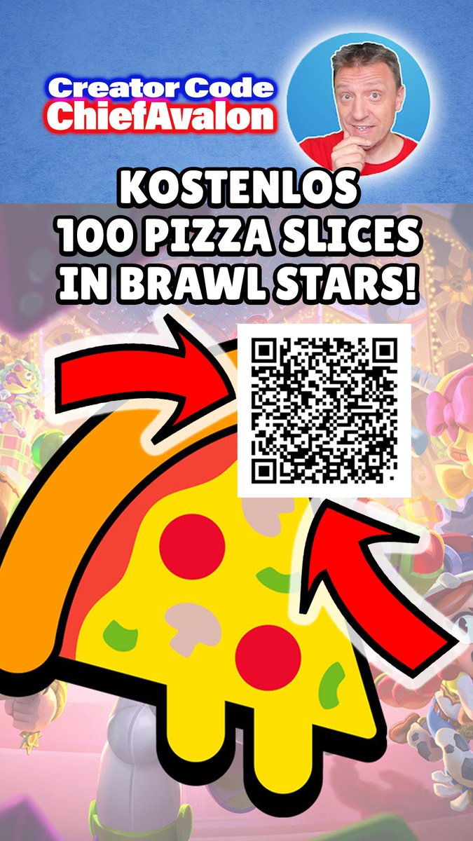 Jetzt 100 Pizza Slices in Brawl Stars holen! QR Code oder direkt mit dem Link: link.brawlstars.com/?action=vouche…
(Wichtig: die Geschenke können nur 1x und nur von 1 Creator abgeholt werden)
#brawlstars #ToyStory #GiftedBySupercell