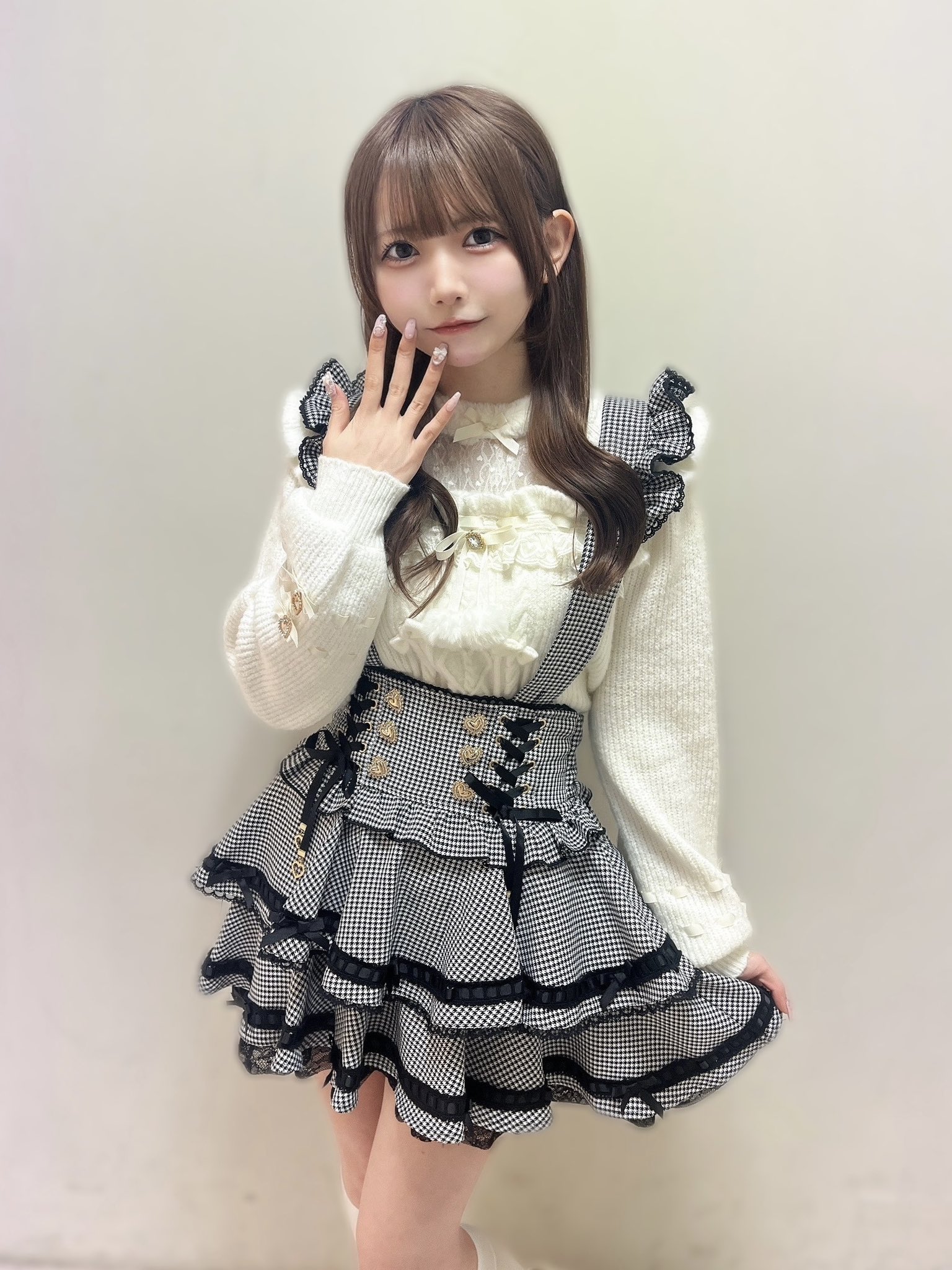 はしごリボンチェックティアードスカパン リズリサはしごリボンチェックティアードスカパン