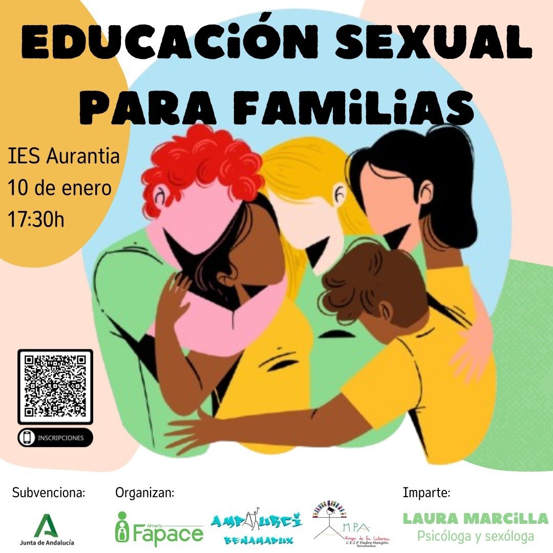 Esta tarde imparto la primera formación de educación sexual para familias del año en el IES Aurantia de Benahadux, organizado por <a href="/fapacealmeria/">Fapace Almería</a> 🤗