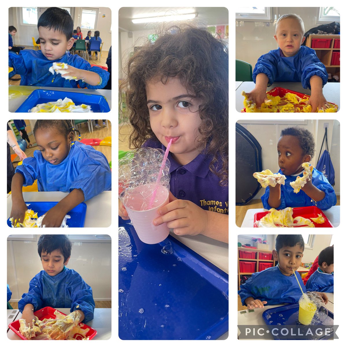 In Daisies 🌼, children have been using straws to blow bubbles and exploring paint in shaving foam. Look at our big bubbles 🫧 <a href="/TVInfants/">Thames View Infants</a> <a href="/AdamDobsonTVI/">Adam Dobson</a> <a href="/RosaTVI/">Rosa Corcoran-Jones</a> <a href="/Lauren_TVI/">Lauren Skeels</a>