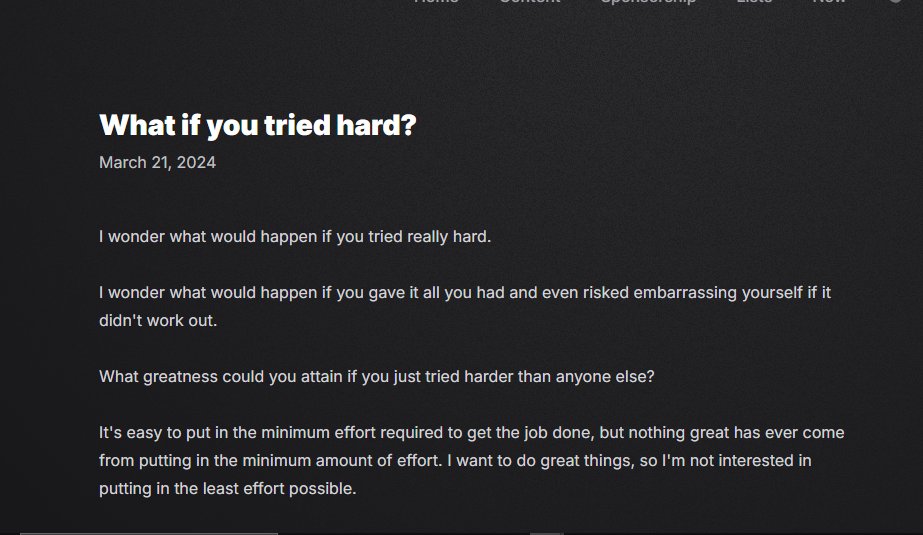 July 2024: suicide attempt, weigh 120kg, no job, no gig, a drunk, no money, friends getting tired and leaving my ass.

<a href="/aarondfrancis/">Aaron Francis</a> popped on my TL one day.

Jan 2025: weighs 90kg (no gym), side gigs, psych care, interviewing, sober 7+mnths, better friends!

You can do things.