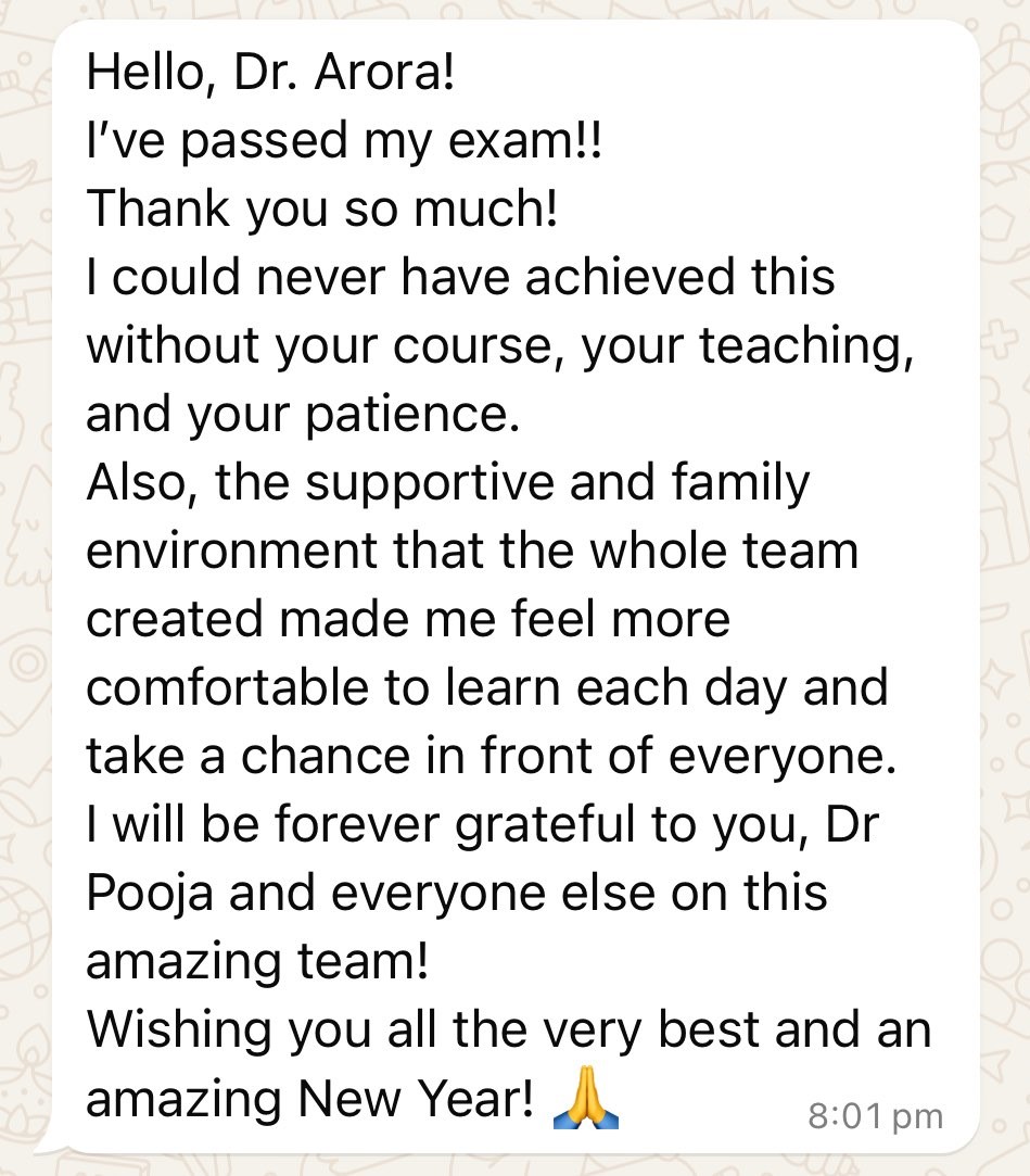 🙌 Congratulations! Another PLAB 2 Pass!!!

👉 All PLAB 2 Courses and Resources: aroramedicaleducation.co.uk/plab-2/

#CanPassWillPass #iWentWithArora #MedEd