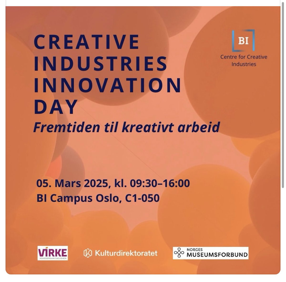 5. mars. Hold av dagen! Program under arbeid. #CIID2025 #kreativnæring #Kl #kreativitet