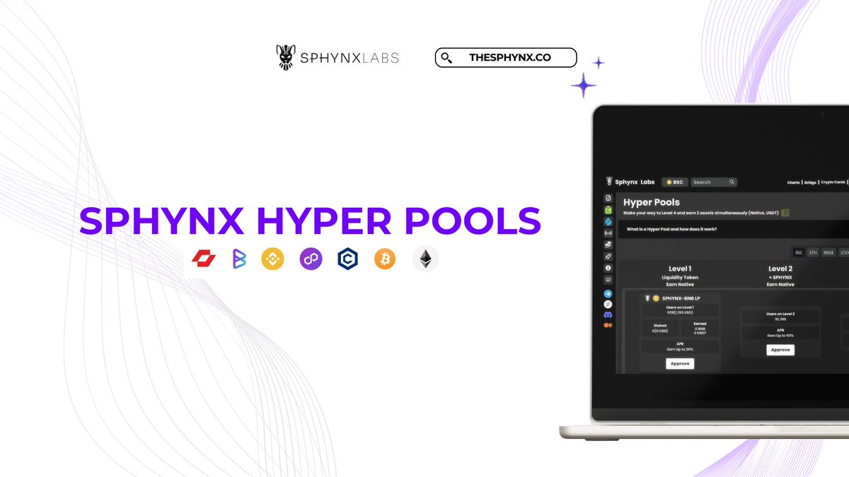 SphynxLabs's tweet photo. 💼 Dive into a seamless DeFi adventure with Sphynx Hyper Pools and transform your crypto journey today! Maximize your earnings by leveraging our innovative platform where liquidity meets opportunity. 🚀

👉 Start earning now: https://t.co/b3I2cGW9aA

#SphynxLabs #HyperPools #DeFi https://t.co/mMLS6mcCnl