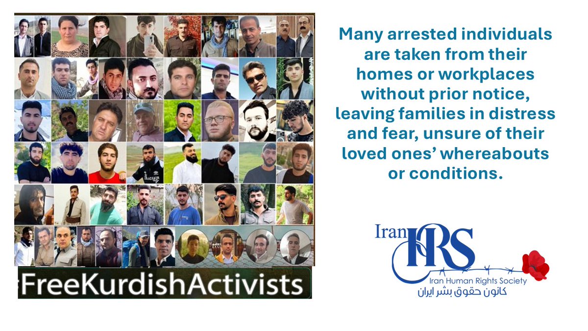 iranhrs_en's tweet image. Be the #Voice of #Kurdistan
Reports indicate that in December, at least 70 Kurdish citizens in Kurdistan were #arbitrarily arrested by security forces &amp;amp; transferred to unknown locations, 53 of these arrests occurring in recent days.
@drmaisato @StateDRL @JavaidRehman @AXanthaki