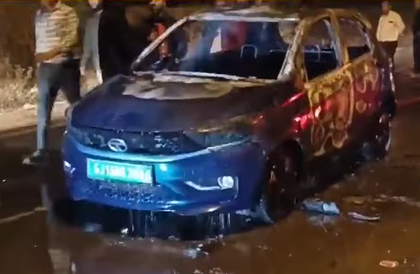 Tata EV catches fire in Ankleshwar; another CNG car erupts in Surat