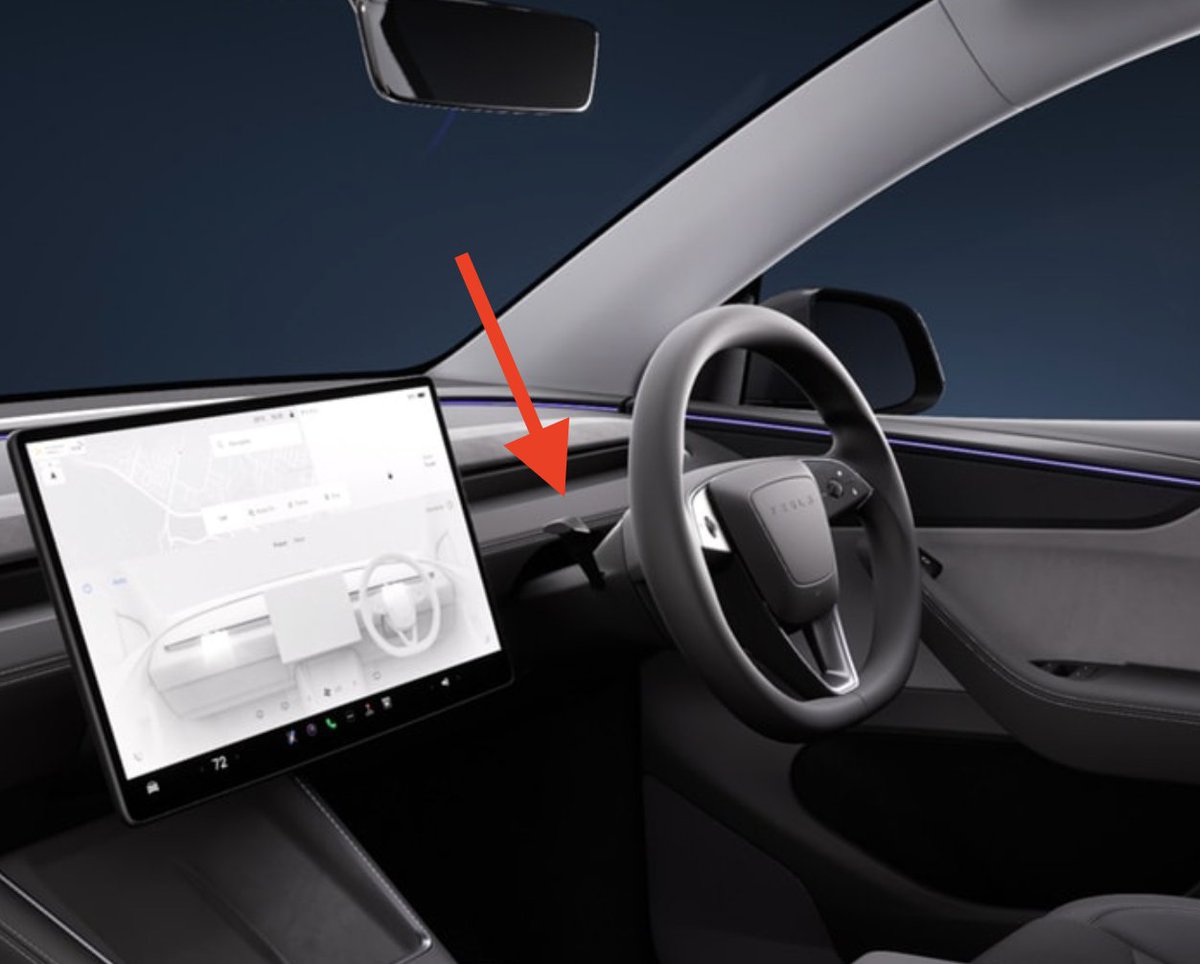 Ohhh el nuevo Model Y viene con UNA palanca!! Corred insensatos a pillarlo! Pero no decían los fanboys que las palancas ya no hacían falta? Menuda recogida de cable les va a obligar hacer Elon 🤣🤣