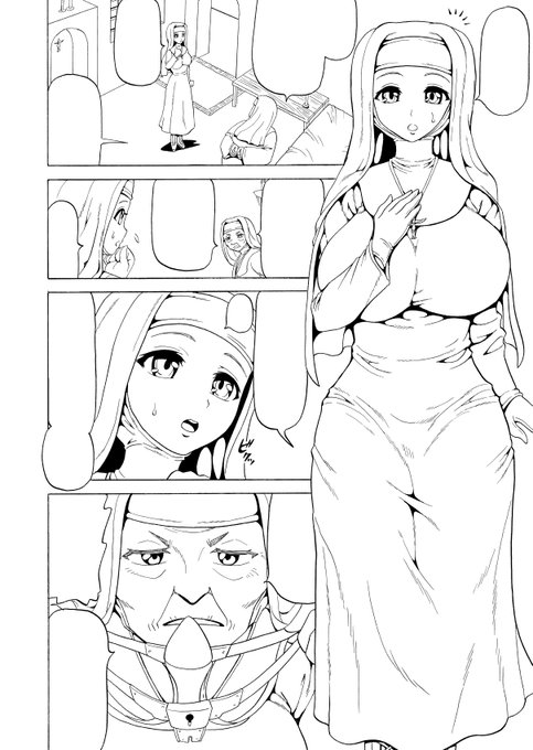 次回作 修道女漫画のペン入れ作業に入りましたー 