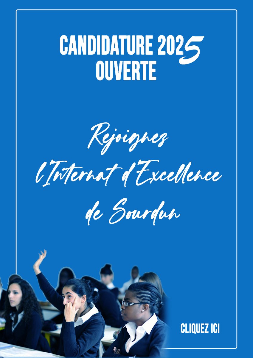 Rejoignez l'Internat d'Excellence ! Les candidatures pour la rentrée 2025-2026 sont officiellement ouvertes : construisez votre avenir dès maintenant !
 internat-sourdun.fr/candidature/ via <a href="/IESourdun/">IE Sourdun</a>