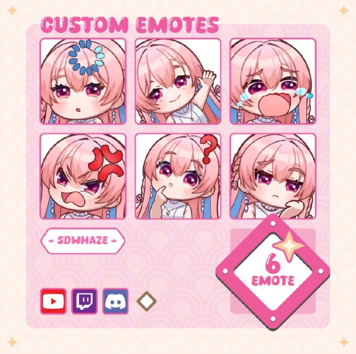 chijeshiichi's tweet photo. OPEN COMMISION🤍
--Custom Emote--
(JASA GAMBAR CUSTOM CHIBI EMOTE) 
Minat: DM/Shopee (SdwHaze)

#chibi #emote #emotes #jasagambar #commision #commisionsopen #cute #custom #emotes #shopee #discord #youtube https://t.co/l0KKyBRbDB