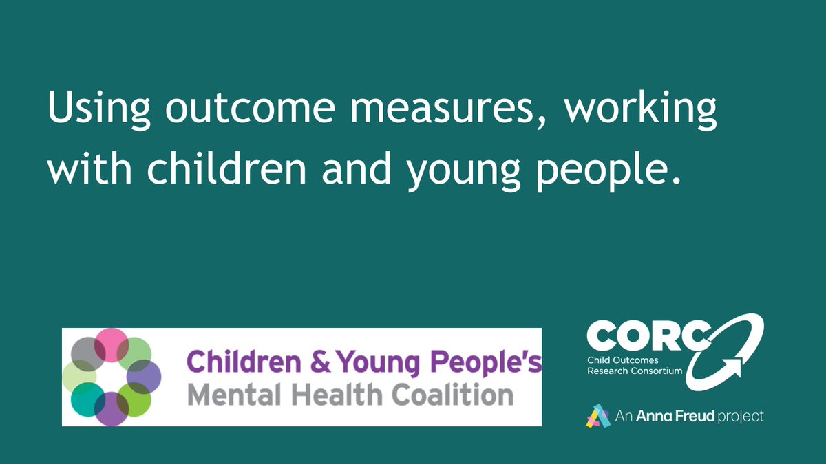 Child Outcomes Research Consortium (CORC) (@corccentral) on Twitter photo A recording is now available on the <a href="/CYPMentalHealth/">Children & Young People's Mental Health Coalition</a> website featuring Kate Dalzell & Nick Tait from CORC - providing useful examples, latest developments & how to address challenges using #outcomemeasures.
👀 orlo.uk/y1p1s
Any queries: corc@annafreud.org A recording is now available on the <a href="/CYPMentalHealth/">Children & Young People's Mental Health Coalition</a> website featuring Kate Dalzell & Nick Tait from CORC - providing useful examples, latest developments & how to address challenges using #outcomemeasures.
👀 orlo.uk/y1p1s
Any queries: corc@annafreud.org