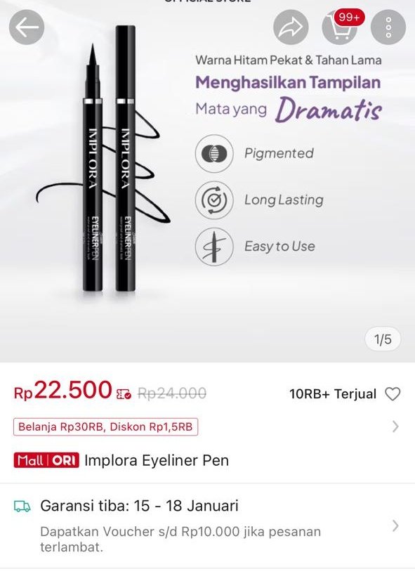 devaniaal's tweet image. tips biar mata tampil lebih cakep bisa pakai Implora Urban Eyeliner Pen! Waterproof, quick set, smudge proof, pokoknya paket lengkap dengan harga under 50k lho🔥kepoin ajaa deh 
id.shp.ee/wSgH4Aq
#BeraniJadiAku #ImploraUrbanSeries
