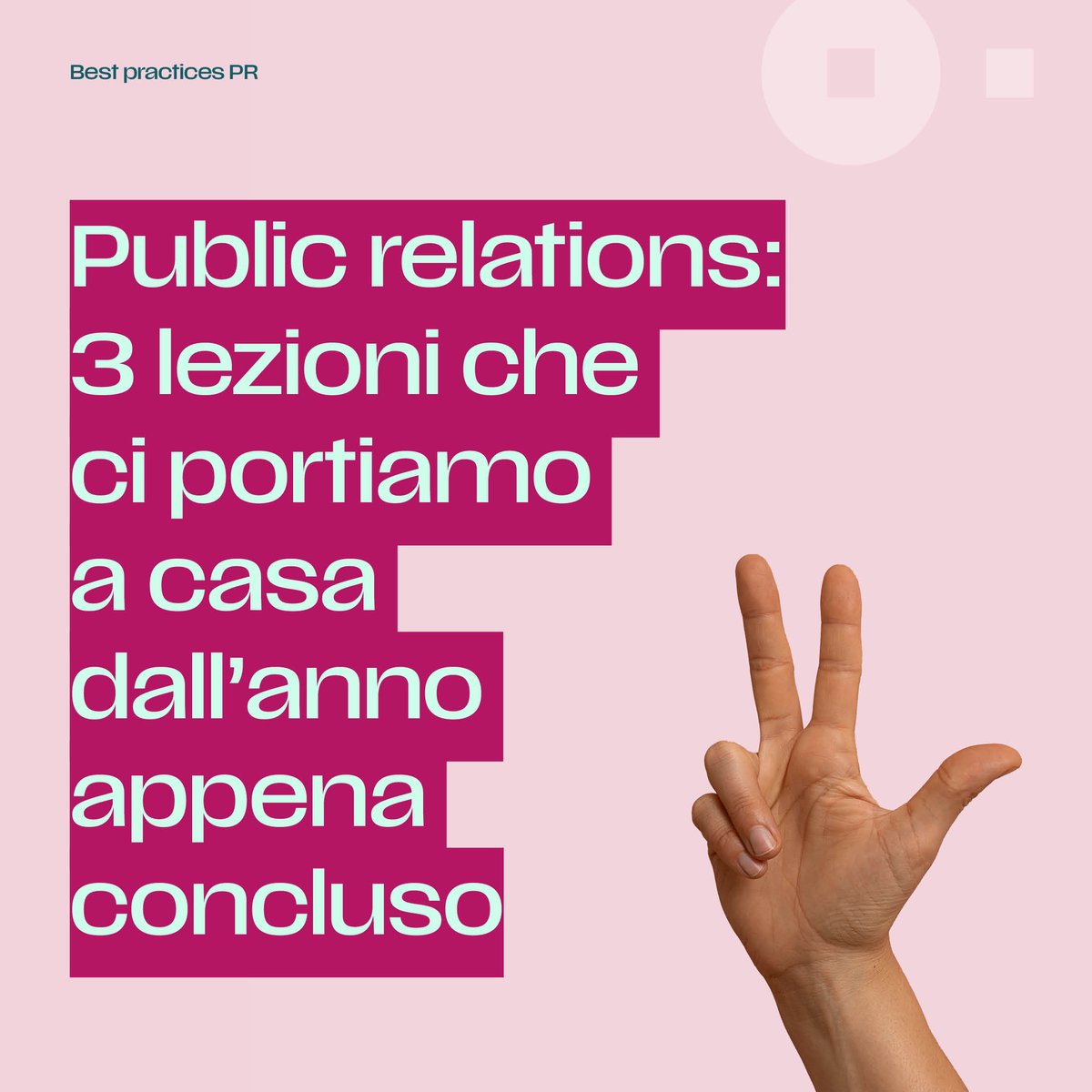 BPRESS_IT's tweet photo. Public relations: 3 lezioni dal 2024 📚
1️⃣ Credere nei progetti, senza compromessi
2️⃣ Strategia vincente? Analisi settoriale puntuale
3️⃣ Cura delle relazioni e approccio one-to-one con i media 💡
#BPRESS https://t.co/oU7YSmjmp4