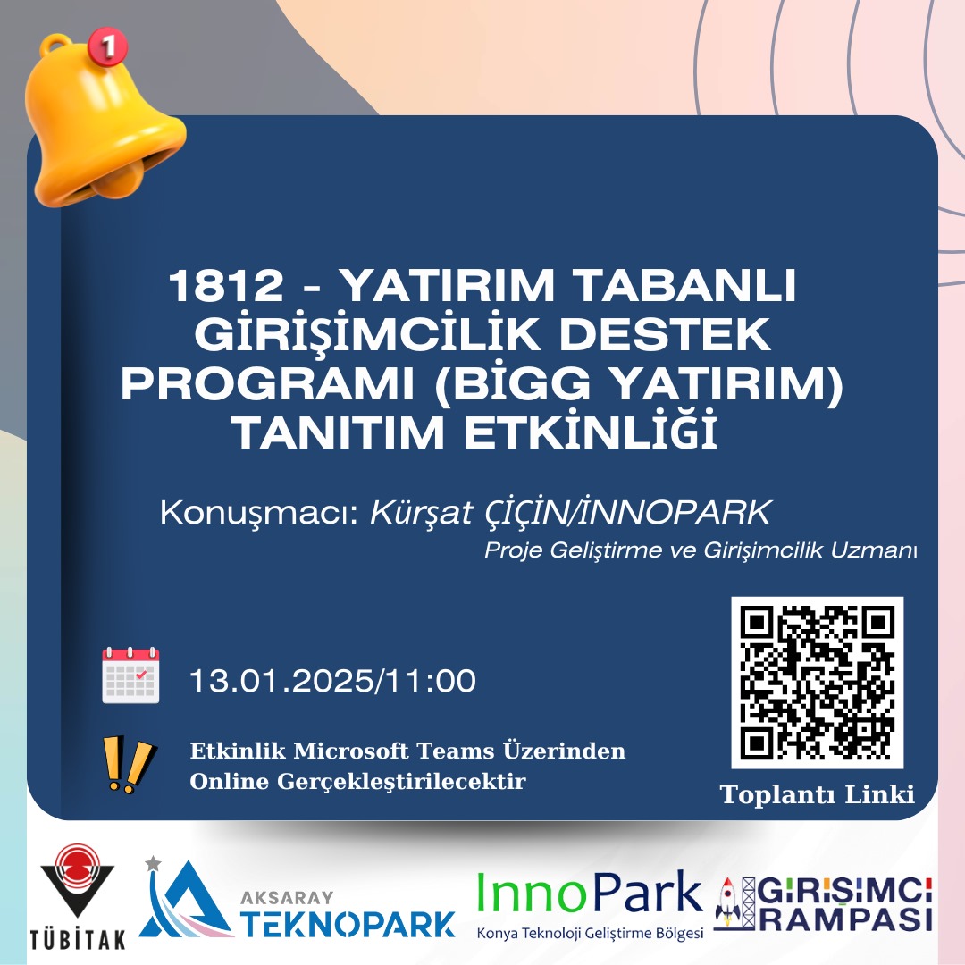 aksarayedutr's tweet image. Yatırım Tabanlı Girişimcilik Destek Programı (BiGG Yatırım Tanıtım Etkinliği)
🗓️13 Ocak 2025 Pazartesi
⏰11:00
🔗teams.live.com/meet/933739604… 

#Aksaray #AksarayÜniversitesi #ASÜ