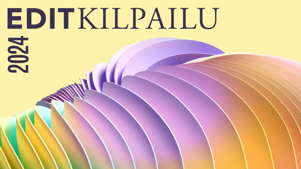 Vielä ehtii ilmoittautua Editkilpailuun! Ilmoittautuminen kisaan päättyy perjantaina 17. tammikuuta kello 16.00!

Ilmoittaudu kisaan tästä 👉 editkilpailu.fi/editkilpailu/i…

#aikakausmedia #aikakauslehdet #editkilpailu