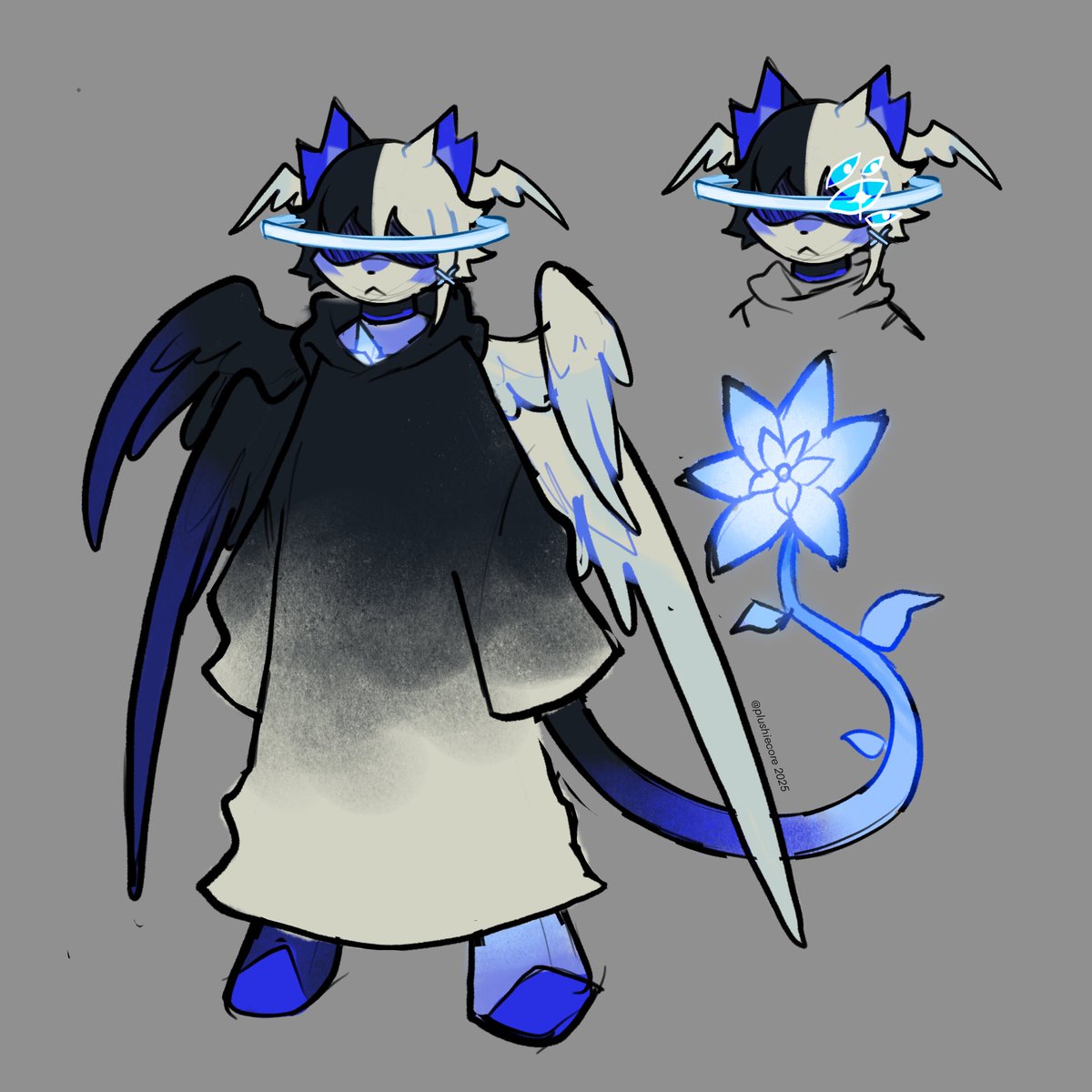plushiecore's tweet photo. i decided to redesign eon to try n breathe some life into her after neglecting her for so long and hoooly shit i like her sooo much more now im so happy with the new design ^_^ #furry #virtualself https://t.co/o9u8OqMx4q