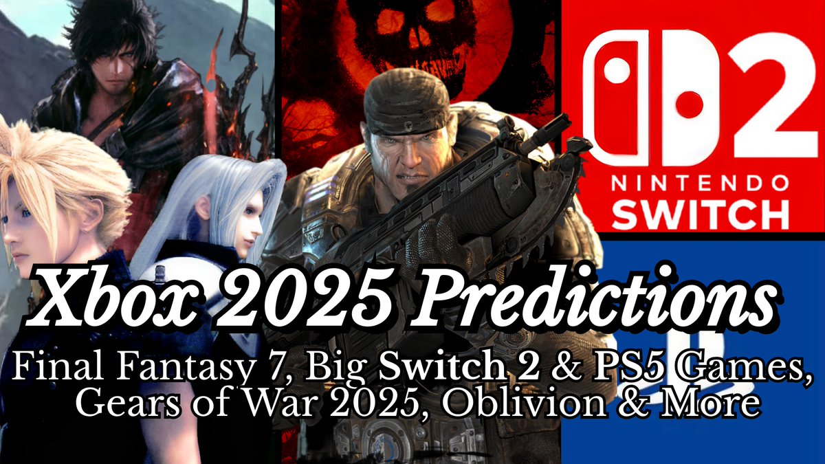 NateTheHate2's tweet image. Xbox 2025 Predictions: Gears E-Day in 2025, FF7 Remake, BIG Switch 2 & PS5 Games, Oblivion & More (ft. Rand al Thor 19)
Could 2025 be the best year the Xbox brand has ever had? With major 1st & 3rd party releases & games on Switch 2 & PS5... it may be.
youtu.be/AIhoTirZxlk