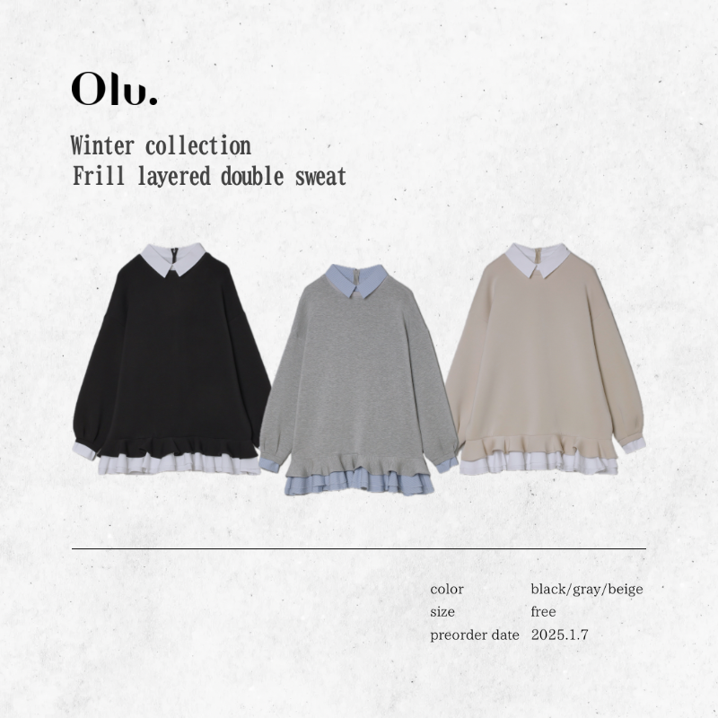 olu_myself's tweet photo. スウェットとシャツがバイカラーになってて、しかもフリルまでついてるのあまりにも可愛すぎる。🐰🪄⸝꙳.˖

https://t.co/bubPgBAU28 https://t.co/oVVVY6tXFI