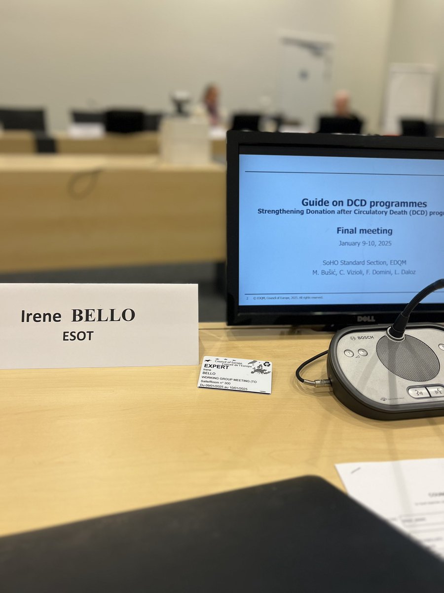 Dra_BelloIrene's tweet photo. New guideline of DCD is coming, “Guide on DCD programmes” of @edqm_news
@ESOTtransplant #ESOT_ECTTA @SETrasplante https://t.co/ORb28WIVOf