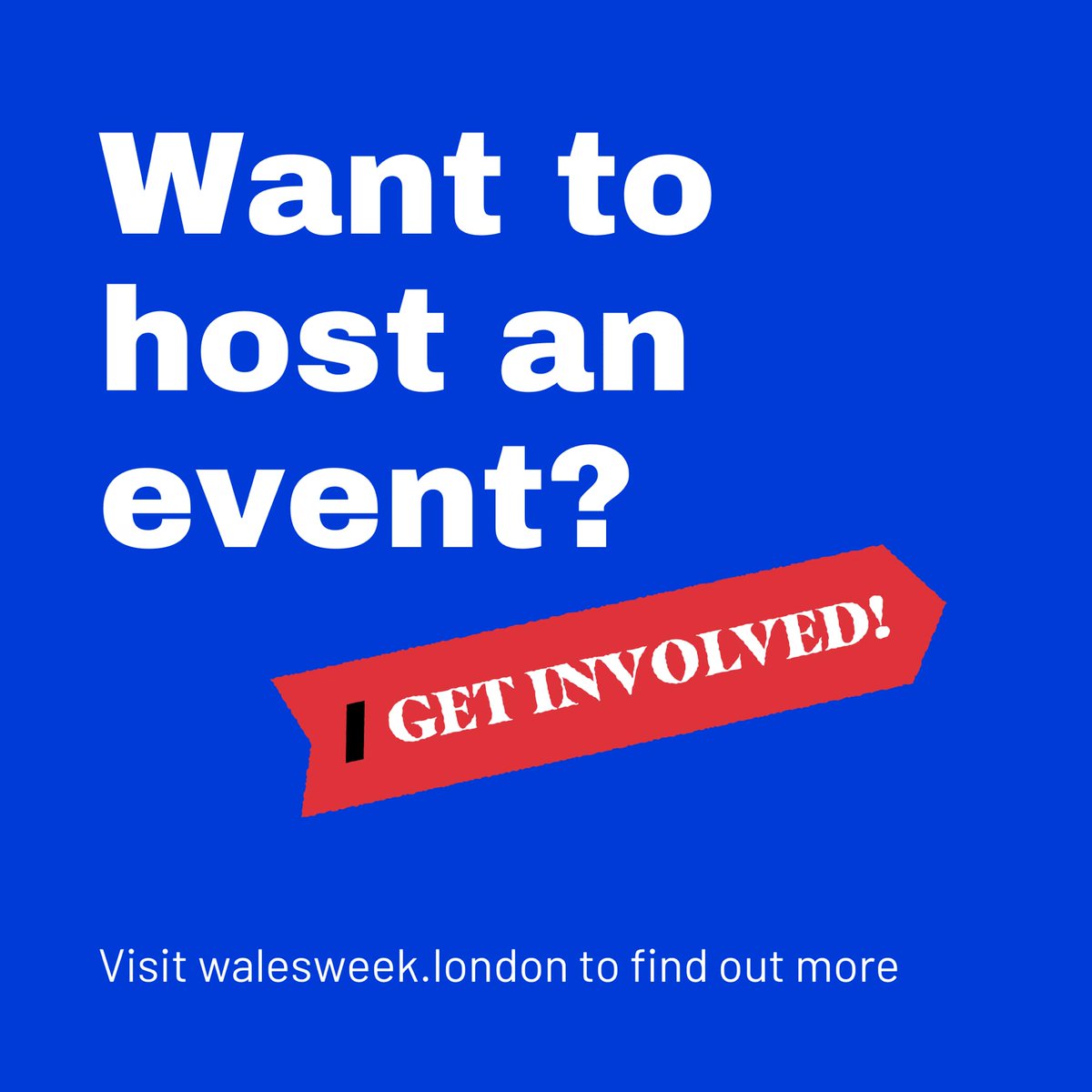 Are you involved in arts, business, media, sports, food, or academia?  Wales Week is your stage to shine! 

Showcase your products and services while amplifying your voice by hosting your own event!

Find out more ow.ly/lFqU50UxVQy #walesweeklondon