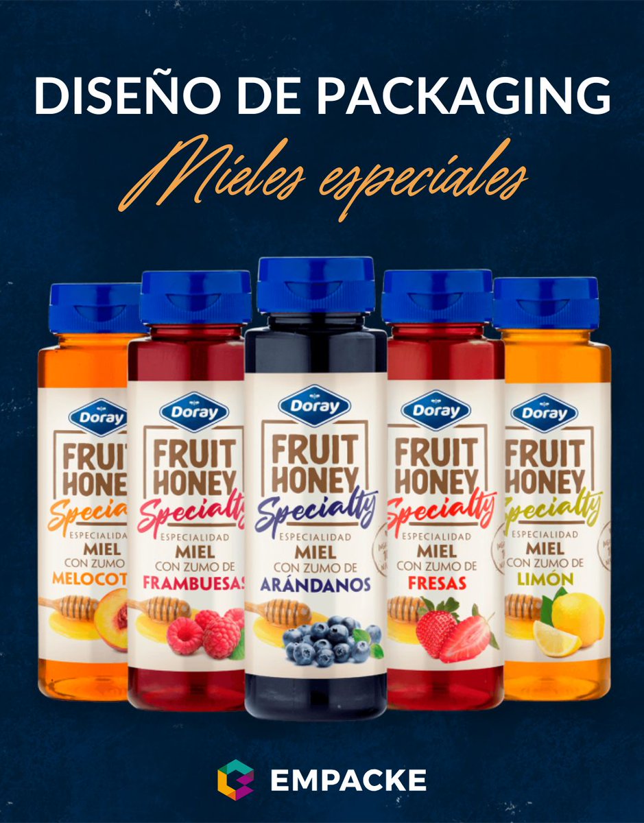 Empacke_Design's tweet image. 🍯✨ 𝗗𝗶𝘀𝗲ñ𝗼 𝗱𝗲 𝗹í𝗻𝗲𝗮 𝗱𝗲 𝗽𝗿𝗼𝗱𝘂𝗰𝘁𝗼𝘀 𝗙𝗿𝘂𝗶𝘁 𝗛𝗼𝗻𝗲𝘆 𝗦𝗽𝗲𝗰𝗶𝗮𝗹𝘁𝘆 𝗱𝗲 @mieldoray
Diseño e innovación que tiene como resultado un producto que conecta y destaca en lineales y canales de venta digitales.
 #brandindg #packaging #diseñoetiquetas