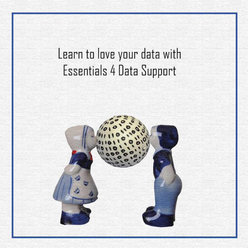 Registration for the first round of Essentials 4 Data Support course 2025 is still open! Start in February and learn the basics of #DataSupport through in person teaching sessions and an online #learning programme. More info 👉edu.nl/ufrq9 #FAIRdata #OpenScience
