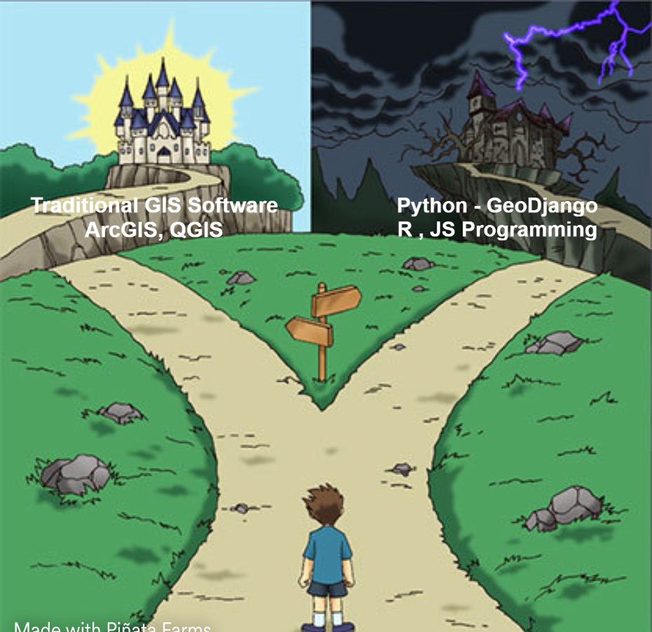 lawrence_kim_'s tweet image. Every geospatial student is / was once here: 👇🏾#gischat