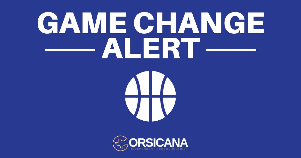 Corsicana High School’s basketball games with Ennis have been rescheduled for Saturday. The games will be varsity only, with the girls scheduled for 1 p.m., and the boys to follow at about 3 p.m. at the CHS Competition Gym. #DBD