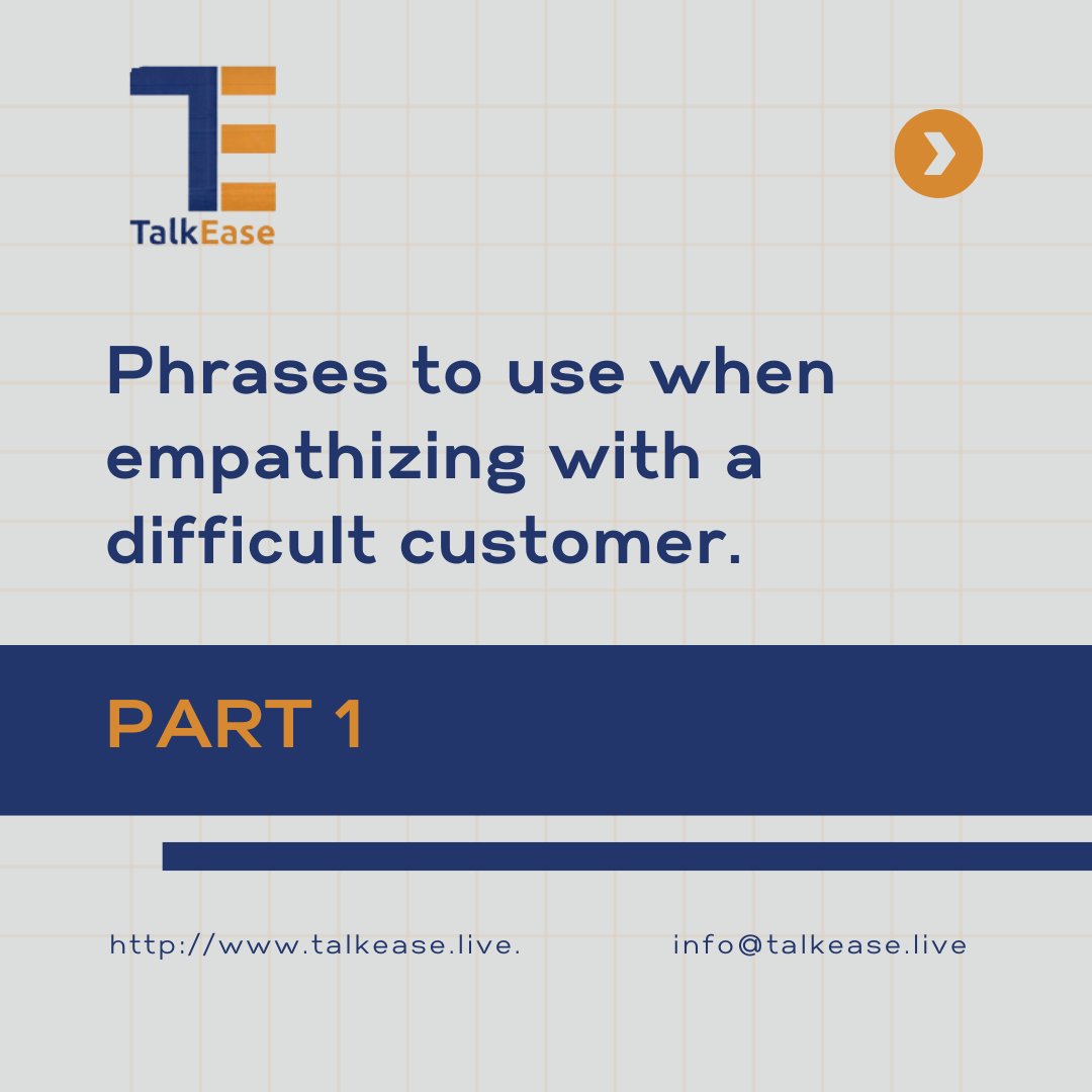 talkease_ke's tweet image. Empathy is at the core of great customer service. 💛 The right words can turn tough moments into opportunities.

Ready to elevate your customer care? Visit talkease.live or email info@talkease.live.

#CustomerCare #EmpathyInAction #SupportTips #GreatService #fypシ゚