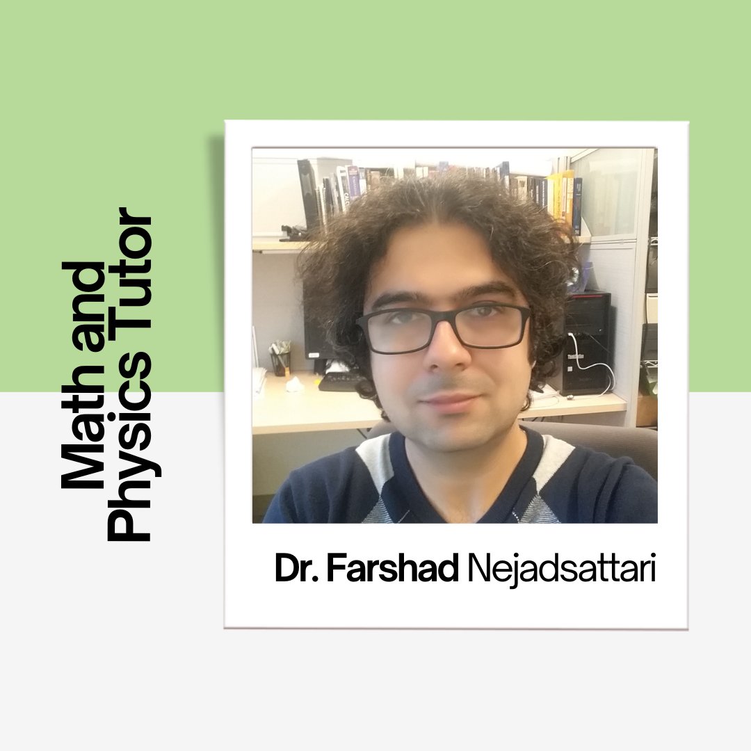 evoke_learning's tweet image. Meet Dr. Farshad Nejadsattari, Evoke’s new tutor! 👋

With a PhD in mathematical physics, 15+ years of tutoring, and 25+ published articles, he’s passionate about helping students excel in math and physics.

Work with Farshad: Visit our website!
#EvokeTutors #MathAndPhysics