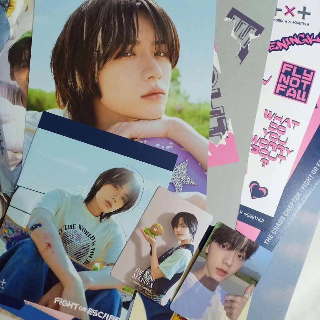 beecartz's tweet image. interest check ic txt bns ph 

txt signed fight or escape album complete inclus 

tags for exposure—wts lfb soobin yeonjun beomgyu taehyun hueningkai signed album foe ph