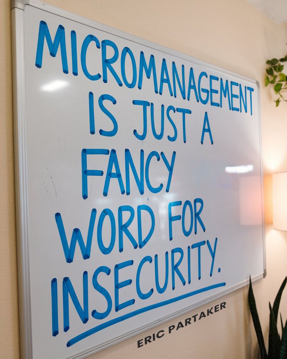 Micromanagement is the fastest way to kill motivation.

It's not leadership. It's fear in disguise.