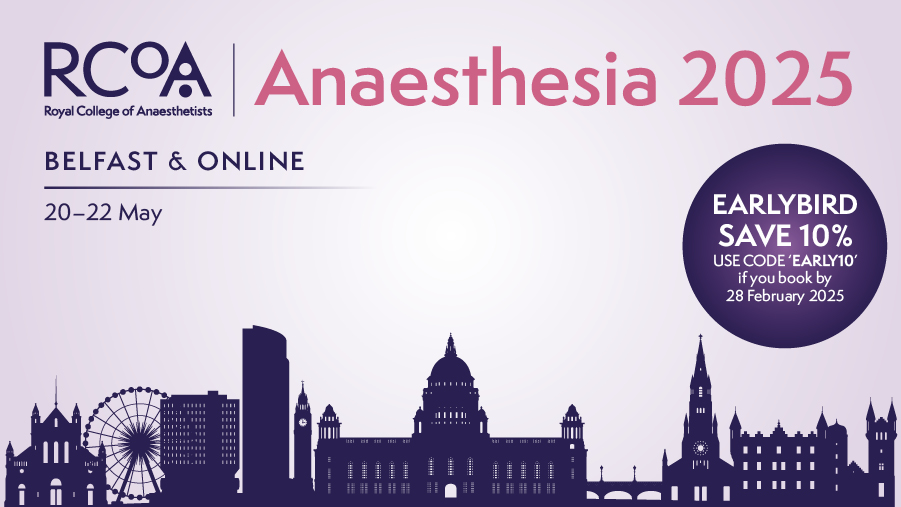 Royal College of Anaesthetists (@rcoanews) on Twitter photo Our flagship conference #Anaesthesia2025 is being held in Belfast
20 - 22 May.
It's a great city to visit and now you have the best reason to go!
The programme is taking shape and it looks to be another unmissable event.
Book now: ow.ly/WF6b50UEeEs
<a href="/VisitBelfast/">Visit Belfast</a> Our flagship conference #Anaesthesia2025 is being held in Belfast
20 - 22 May.
It's a great city to visit and now you have the best reason to go!
The programme is taking shape and it looks to be another unmissable event.
Book now: ow.ly/WF6b50UEeEs
<a href="/VisitBelfast/">Visit Belfast</a>