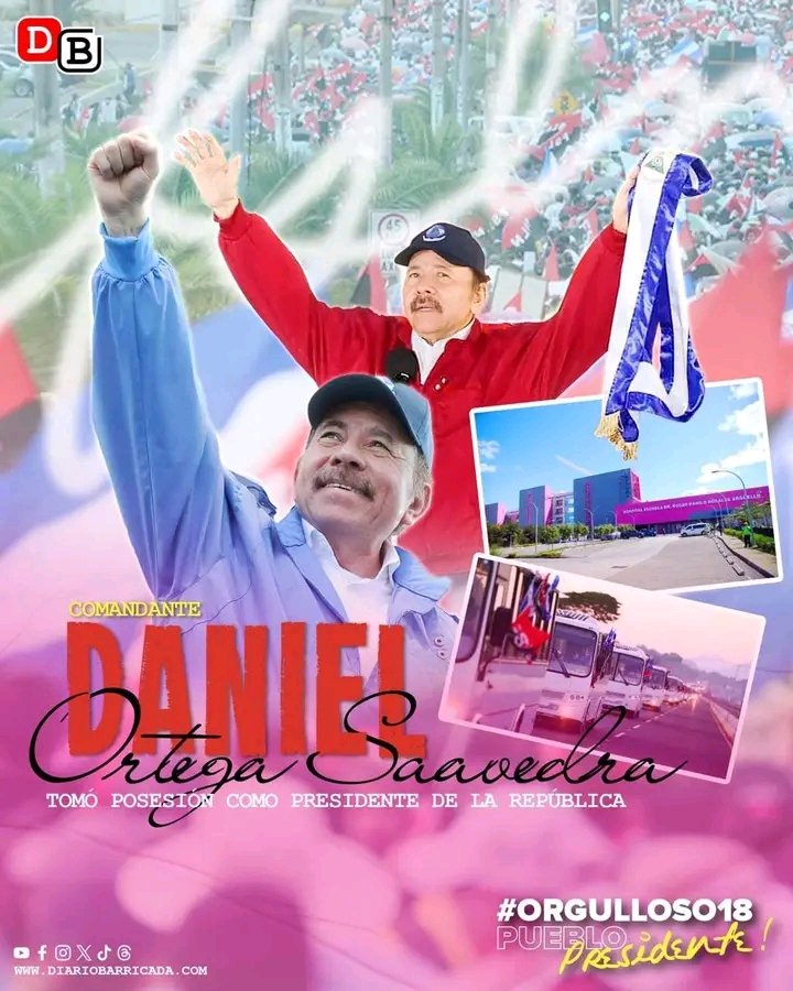 El 10 de enero de 2007 marcó un nuevo comienzo para #Nicaragua. Hace 18 años, el Comandante Daniel Ortega asumió el liderazgo, enfrentando los retos dejados por el neoliberalismo❤️🖤🇳🇮 #PLOMO19 
#Orgullosos18PuebloPresidente