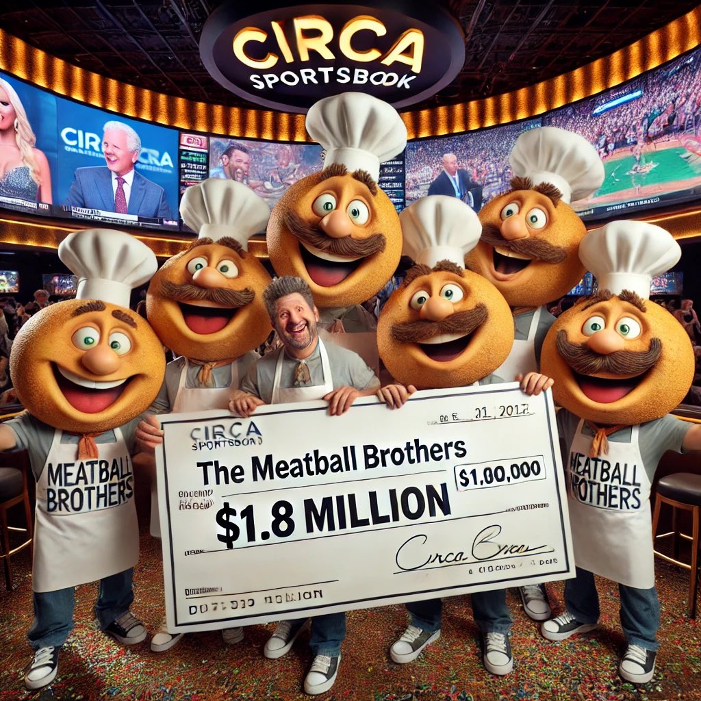 MeattBallBros's tweet photo. The Meatballs are about to taste so much better….  #MeatballBrothers #CircaSurvivor @DerekJStevens @JeffreyBenson12 @BuschBeer @TitosVodka @PaulCzyz @AngeloG38710154 @Colby3221 @detsportsfan84 @james_agnos @ViewFromVegas @shill323 @CircaSports @CircaLasVegas https://t.co/TjM51b8kVn