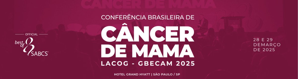 GBECAM (@gbecamconnect) on Twitter photo Nos dias 28 e 29 de março de 2025, SĂŁo Paulo serĂĄ palco da ConferĂȘncia Brasileira de CĂąncer de Mama LACOG - GBECAM 2025 (<a href="/LACOG_group/">LACOG - Latin American Cooperative Oncology Group</a> <a href="/GBECAMConnect/">GBECAM</a> ). Garanta sua participação gratuita realizando a inscrição no site oficial:
lacog-gbecam.com.br/evento/lacoggbâŠ. Nos dias 28 e 29 de março de 2025, SĂŁo Paulo serĂĄ palco da ConferĂȘncia Brasileira de CĂąncer de Mama LACOG - GBECAM 2025 (<a href="/LACOG_group/">LACOG - Latin American Cooperative Oncology Group</a> <a href="/GBECAMConnect/">GBECAM</a> ). Garanta sua participação gratuita realizando a inscrição no site oficial:
lacog-gbecam.com.br/evento/lacoggbâŠ.