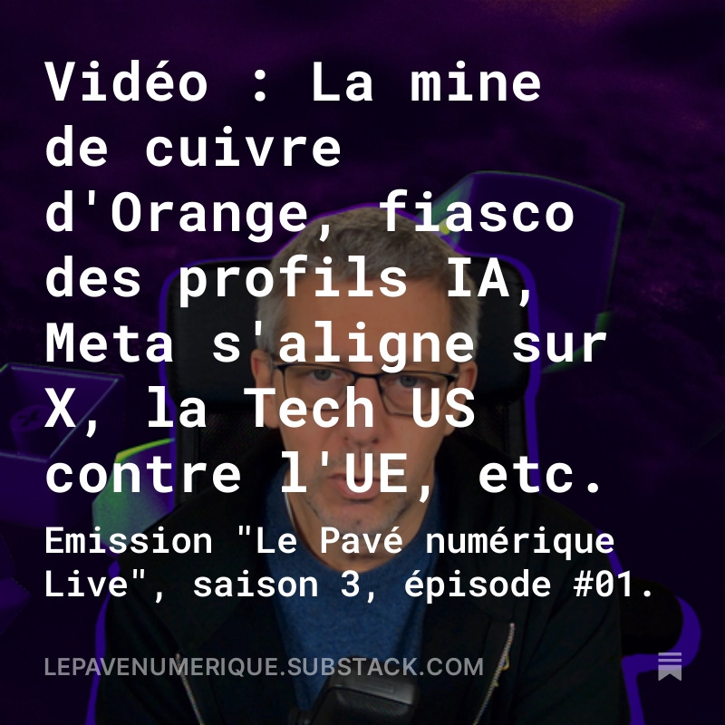 PaveNumerique's tweet image. La VOD de notre revue de presse de ce matin est disponible pour nos soutiens payants.
lepavenumerique.substack.com/p/video-la-min…