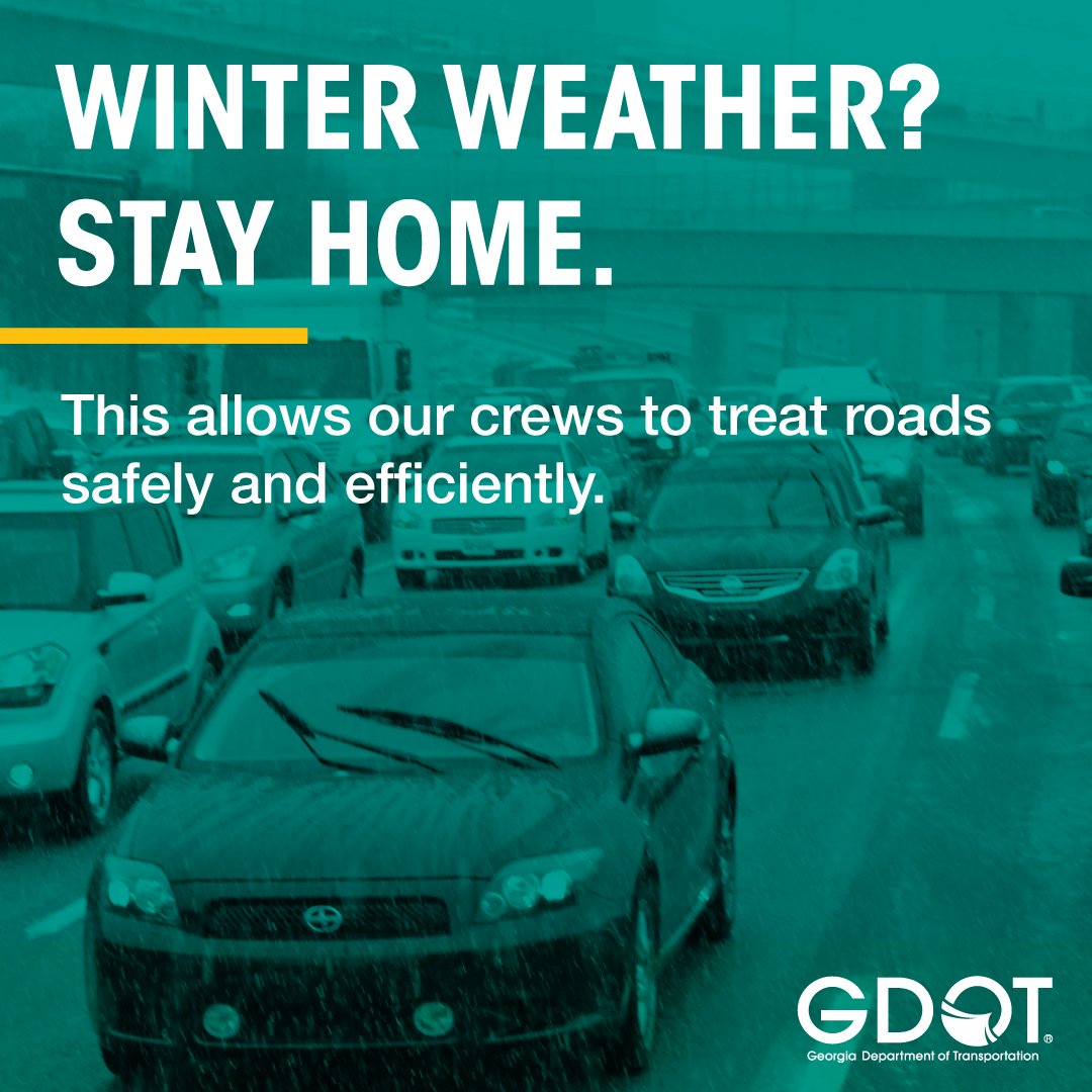 GADeptofTrans's tweet photo. Local roads and subdivisions are unlikely to be treated during winter weather. For your safety, avoid travel whenever possible, especially this morning when freezing conditions are expected. Stay safe, Georgia! โ๏ธ๐
#GDOTWinter https://t.co/arXykPblCu
