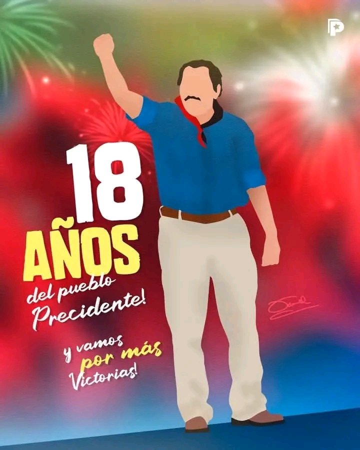 18 años de lucha y esperanza, forjados por el corazón valiente del Pueblo. Hemos caminado juntos, defendiendo nuestra soberanía, construyendo justicia social y garantizando el bienestar de las familias nicaragüenses.
#Orgullosos18PuebloPresidente
#Nicaragua #PLOMO19
