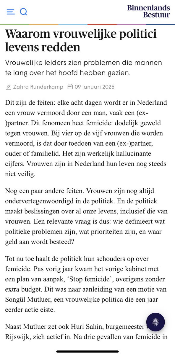 Zahra Runderkamp (@zahrarunderkamp) on Twitter photo Dit zijn <a href="/Huri_Sahin/">Huri Sahin</a> en <a href="/songulmutluer/">Songul Mutluer</a>
Zij zetten zich de afgelopen jaren als politiek leiders in om femicide (vrouwenmoord) te voorkomen.
Is het toeval dat het twee vrouwen zijn die dit onderwerp eindelijk oppakken?
Mijn column deze maand:
binnenlandsbestuur.nl/carriere/vrouw… Dit zijn <a href="/Huri_Sahin/">Huri Sahin</a> en <a href="/songulmutluer/">Songul Mutluer</a>
Zij zetten zich de afgelopen jaren als politiek leiders in om femicide (vrouwenmoord) te voorkomen.
Is het toeval dat het twee vrouwen zijn die dit onderwerp eindelijk oppakken?
Mijn column deze maand:
binnenlandsbestuur.nl/carriere/vrouw…