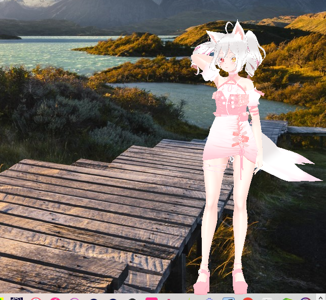 Haduki811's tweet photo. わーい(*´▽`*)まじかる☆ですくとっぷ で自分のVRMアバター表示できた!けど…ちょっと邪魔なのだw出力したアバターの動き見る時便利かなぁ?
#MagicalDesktop #VRoid #VRoidHub #Unity3d #gamedev #VRM #デスクトップマスコット | まじかる☆しげぽん https://t.co/ridKFMqYjl #booth_pm https://t.co/UZmQO5vZ29