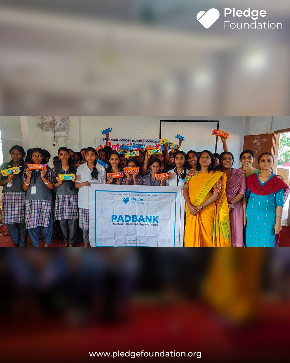 PledgeFoundatio's tweet image. 1 year of Project Padbank at Kodumon Govt High School, Kerala!
We’ve provided free pads and conducted awareness sessions on menstrual health and hygiene, empowering girls to lead healthier, confident lives. 💪✨
#ProjectPadbank #MenstrualHealth #Awareness #PledgeFoundation