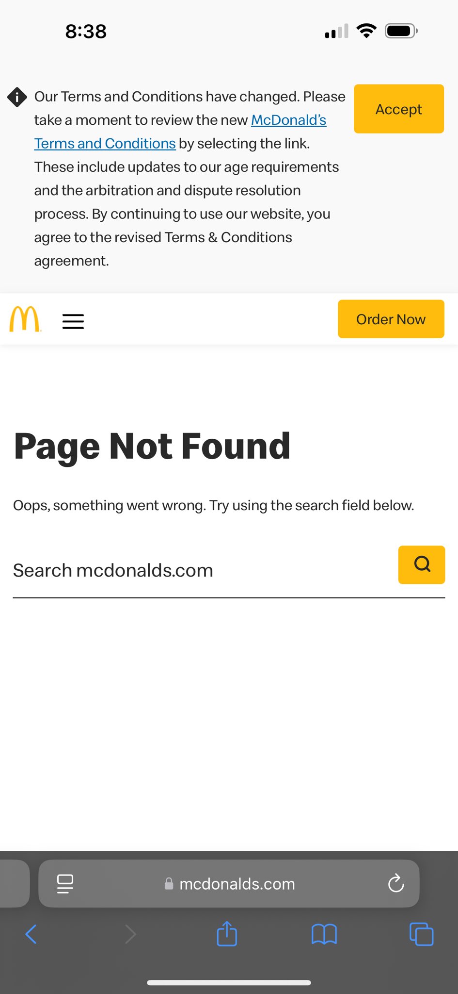 Ryan on X: &ldquo;@McDonalds this is the error I keep getting trying to 