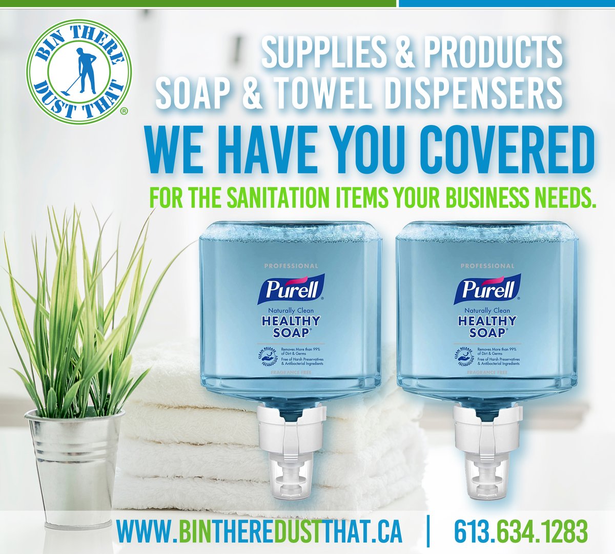 Supplies and products, soap and towel dispensers... At Bin There Dust That <a href="/BTDT2001/">Bin There Dust That</a>
we have you covered for your commercial cleaning and the sanitation items your business needs.

Visit: bintheredustthat.ca
#ygk #kingstonontario #clean #disinfect #sanitize