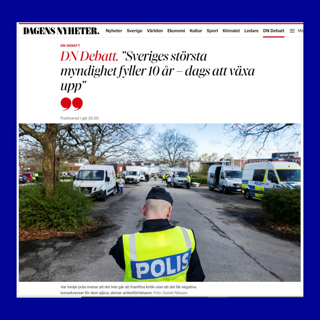 Polisförbundet (@polisforbundet) on Twitter photo ”Efter tio år med en defekt organisation är Polismyndigheten närmare omorganisationens mål än någonsin tidigare." Missa inte <a href="/VonKatharina/">Katharina von Sydow</a> på DN Debatt om att Polismyndigheten fyller 10 år och om hur myndigheten blir mer effektiv. #polispolitik dn.se/debatt/sverige… ”Efter tio år med en defekt organisation är Polismyndigheten närmare omorganisationens mål än någonsin tidigare." Missa inte <a href="/VonKatharina/">Katharina von Sydow</a> på DN Debatt om att Polismyndigheten fyller 10 år och om hur myndigheten blir mer effektiv. #polispolitik dn.se/debatt/sverige…