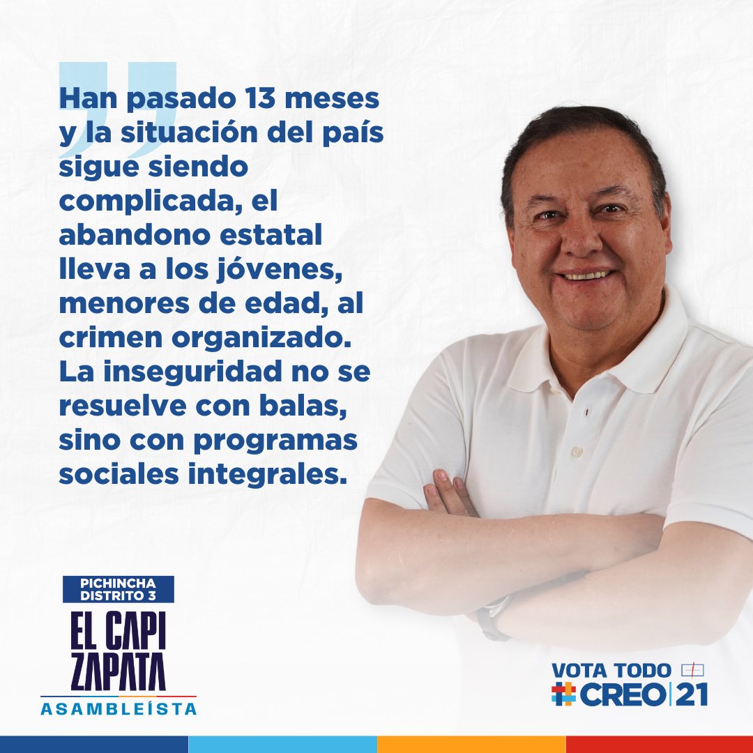 CapiZapataEC's tweet image. Es urgente sacar a los menores de edad de las garras del crimen organizado. 
La seguridad es un tema integral y social. Necesitamos construir un futuro donde nuestros jóvenes tengan opciones, sueños y un camino lejos de la violencia.
#VotaTodo21 #VotaCapiZapata