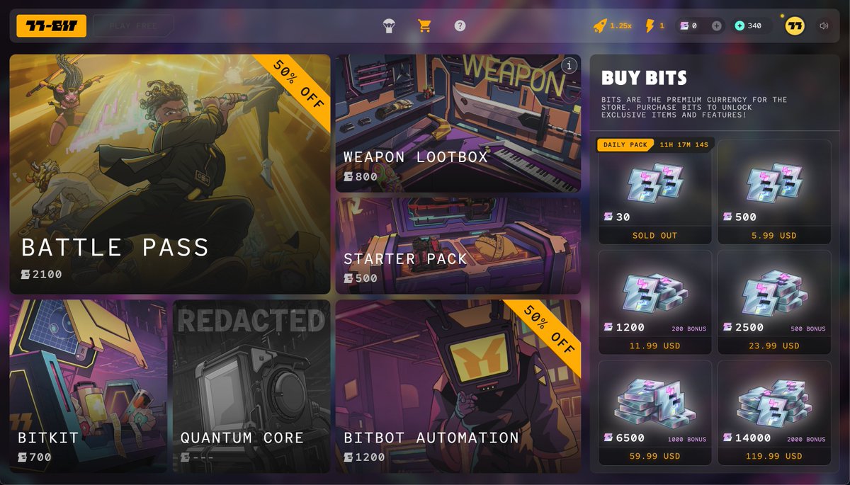 the77bit's tweet image. Explore bithub.77-bit.com/shop and grab limited items, only available before the Game Beta launch!