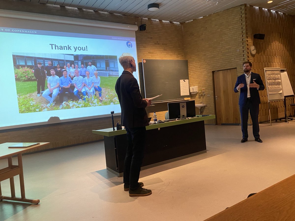 Messoud Ashina (@messoudashina) on Twitter photo 📢 Happening now! Andreas V Thomsen is defending his PhD thesis “Investigations of the Causal Relation Between Migraine Aura and Headache” 🧠 Prof. Schankin is discussing key aspects of the aura-headache link 💡 📍 <a href="/Rigshospitalet/">Rigshospitalet</a> Glostrup
👏 Let’s support Andreas! 📢 Happening now! Andreas V Thomsen is defending his PhD thesis “Investigations of the Causal Relation Between Migraine Aura and Headache” 🧠 Prof. Schankin is discussing key aspects of the aura-headache link 💡 📍 <a href="/Rigshospitalet/">Rigshospitalet</a> Glostrup
👏 Let’s support Andreas!