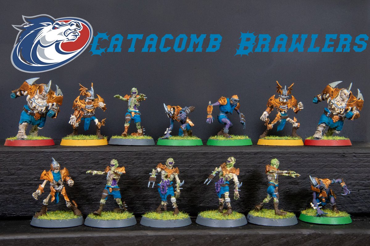 Throughout the Season 11 of our #bloodbowl league, we will be featuring many of the teams taking to the field.

This week, we’re showcasing Will’s Shambling Undead team called Catacomb Brawlers

Will joined the league this season and is currently at 1-0-1 in the Orcidas division.