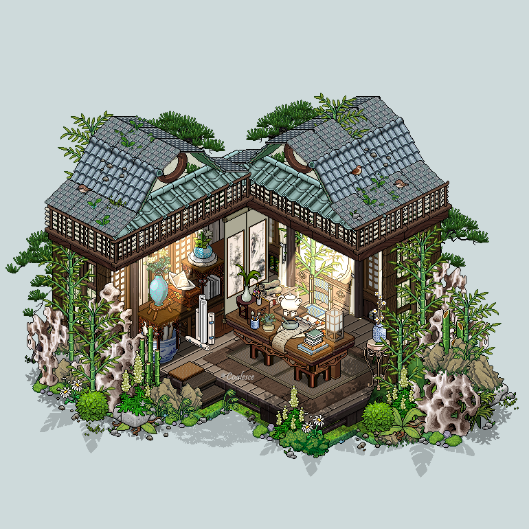 Chinese Scholar's Study 🎍📔
Built on <a href="/habboxfrance/">Habbox</a> 
#retrobuilds